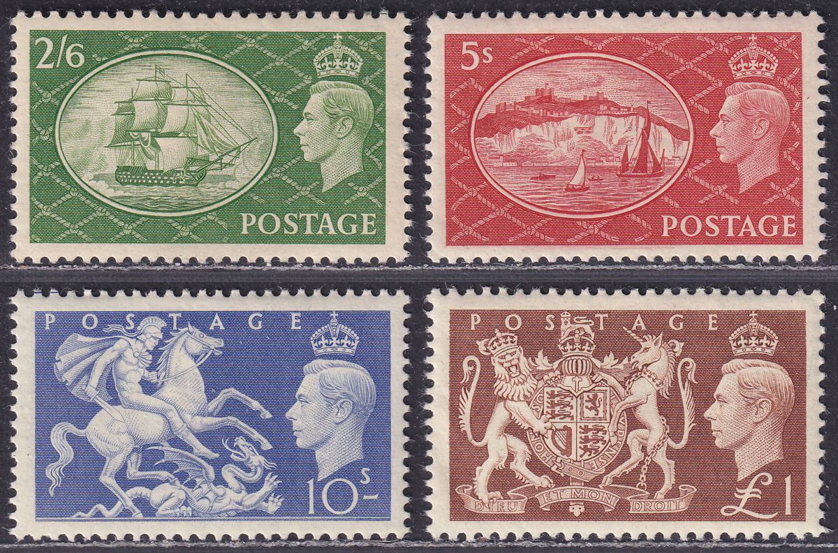 King George VI 1951 High Value Set Mint SG509-512 cat £100