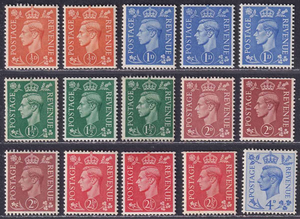 King George VI 1950-52 Set with Watermark Varieties Mint SG503-508