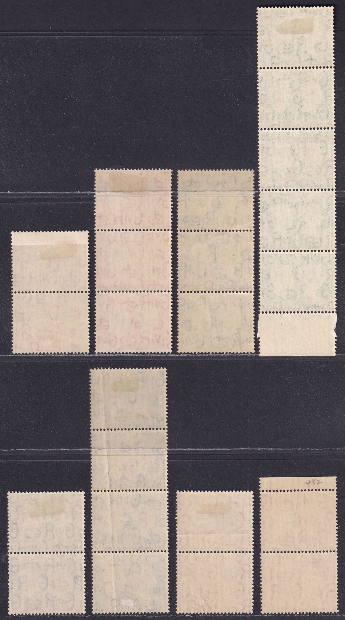 KGVI 1940 Centenary of First Adhesive Stamps Pairs / Strips Set Mint SG479-484
