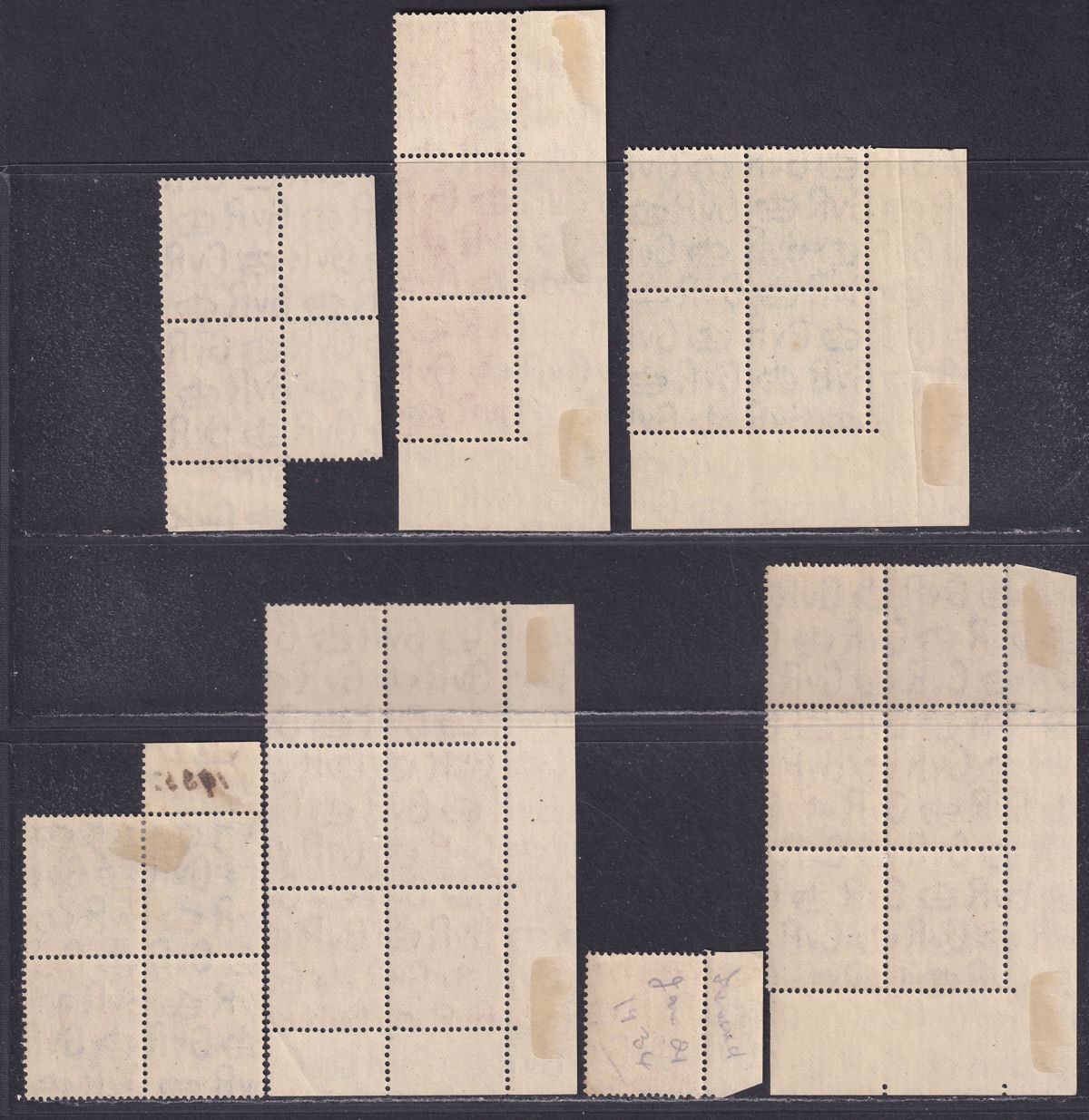 King George V 1924 Part Set to 3d Mostly Blocks Mint