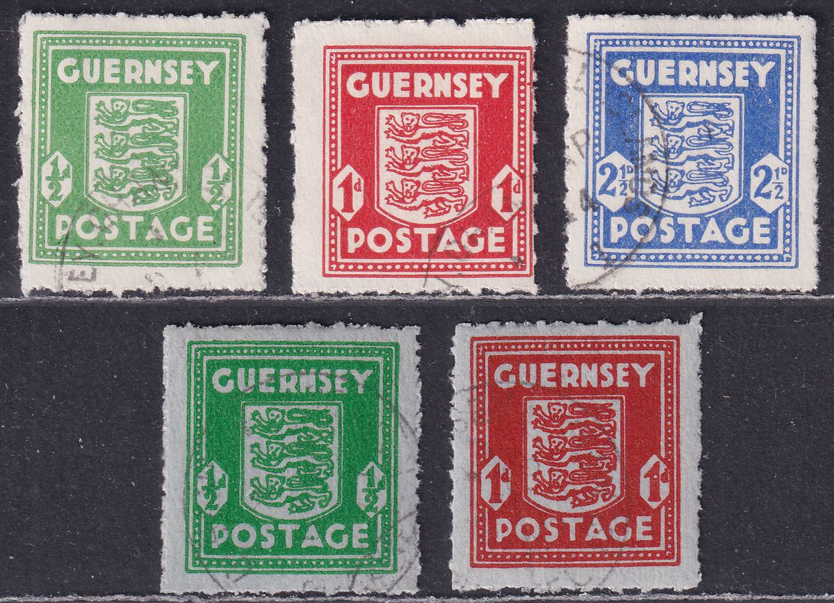 Guernsey 1941-44 KGVI War Occupation Selection to 2½d Used SG1-5 cat £64