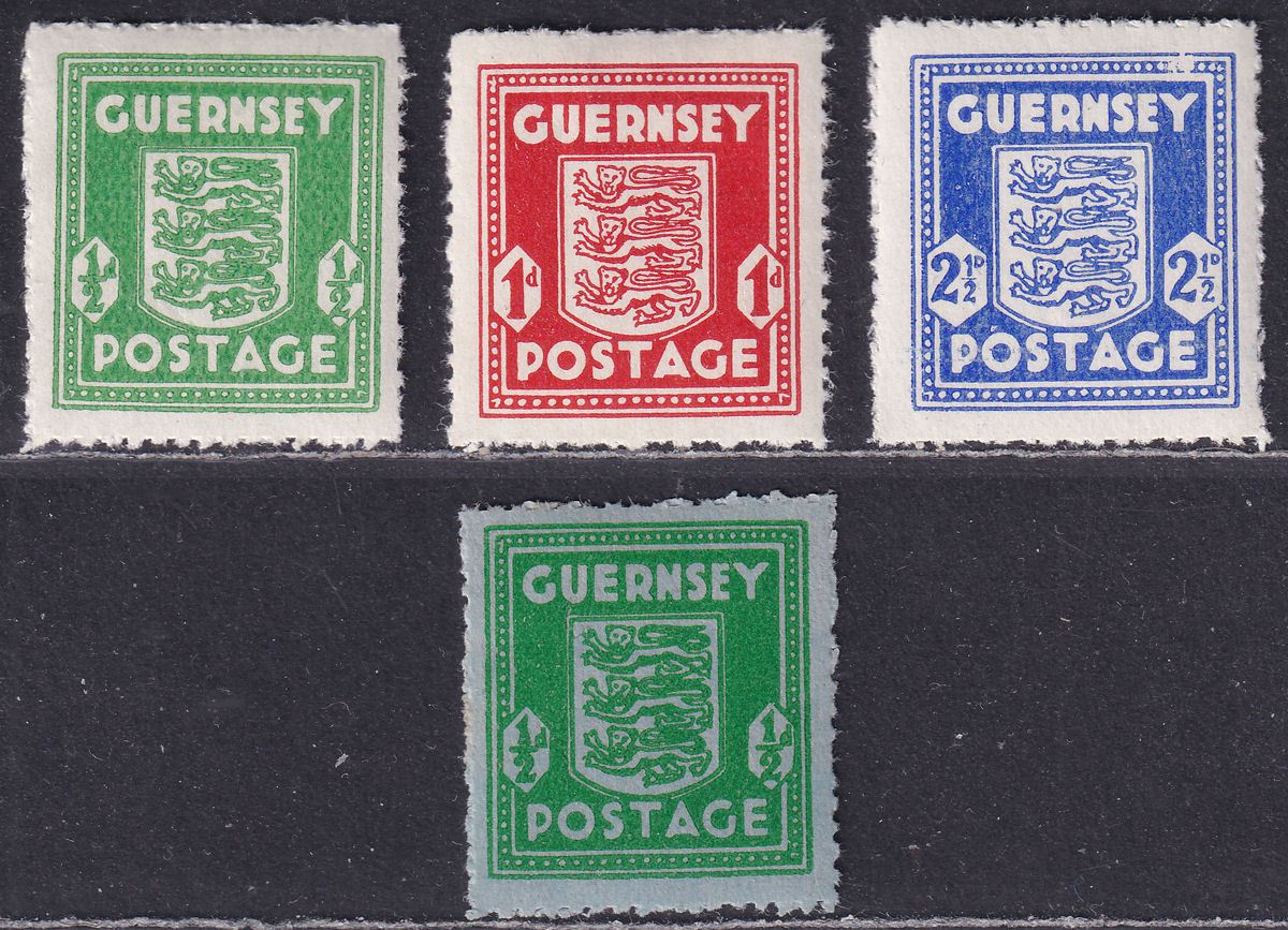 Guernsey 1941-44 KGVI War Occupation Selection to 2½d Mint SG1-4