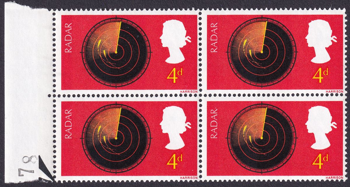QEII 1967 Discovery 4d with Broken Scale Variety Block Mint SG752a cat £45 MNH