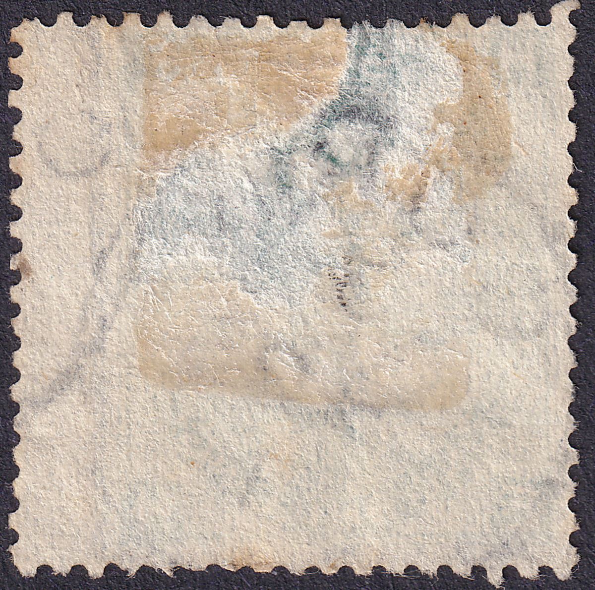 Queen Victoria 1867 1sh Deep Green Plate 5 Used SG115 LARGE THIN