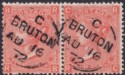 Queen Victoria 1870 4d Vermilion Plate 12 Pair Used SG94 cat £150