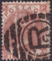 Queen Victoria 1867 10d Red-Brown Used SG112 cat £225 REPAIRED CORNER