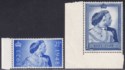 King George VI 1948 Royal Silver Wedding 2½d, £1 Mint SG493-494 cat £40