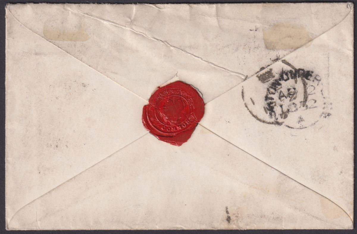 Queen Victoria 1852 1d Red Used Cover to Brookside Brewery, Ashton-under-Lyne