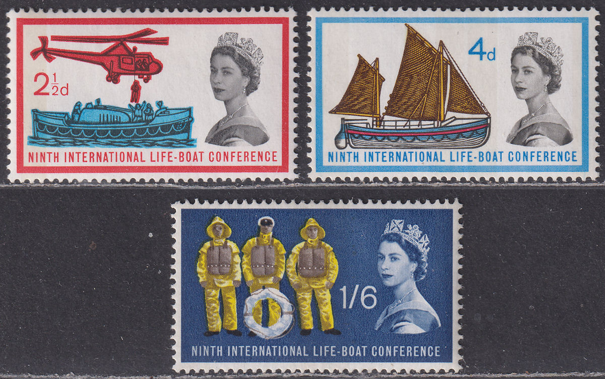 QEII 1963 Lifeboat Conference Phosphor Set Mint SG639p-641p cat £48