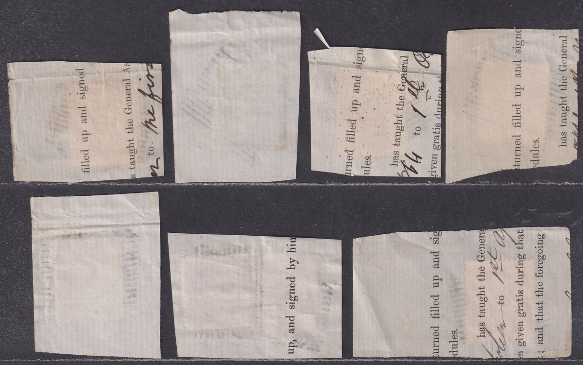 Queen Victoria 1854-64 1d Red Selection Used on Pieces w Numeral Postmarks