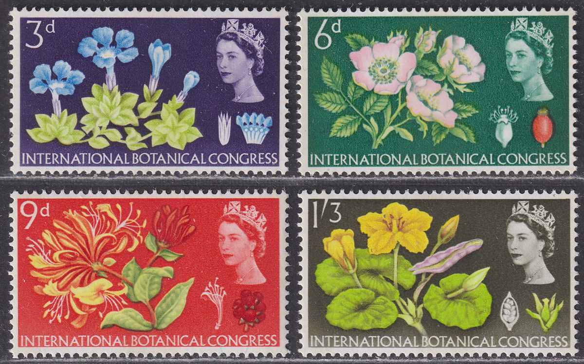 QEII 1964 Botanical Congress Phosphor Set UM Mint SG655p-658p cat £30