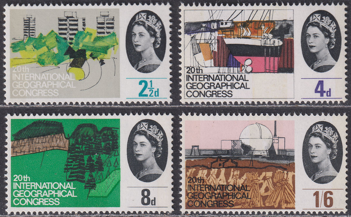 QEII 1964 Geographical Congress Phosphor Set UM Mint SG651p-654p cat £30 MNH