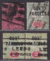 Queen Victoria 1887-91 Official Govt Parcels Opt 6d, 2d, 2d Pair Used SG O66 O70