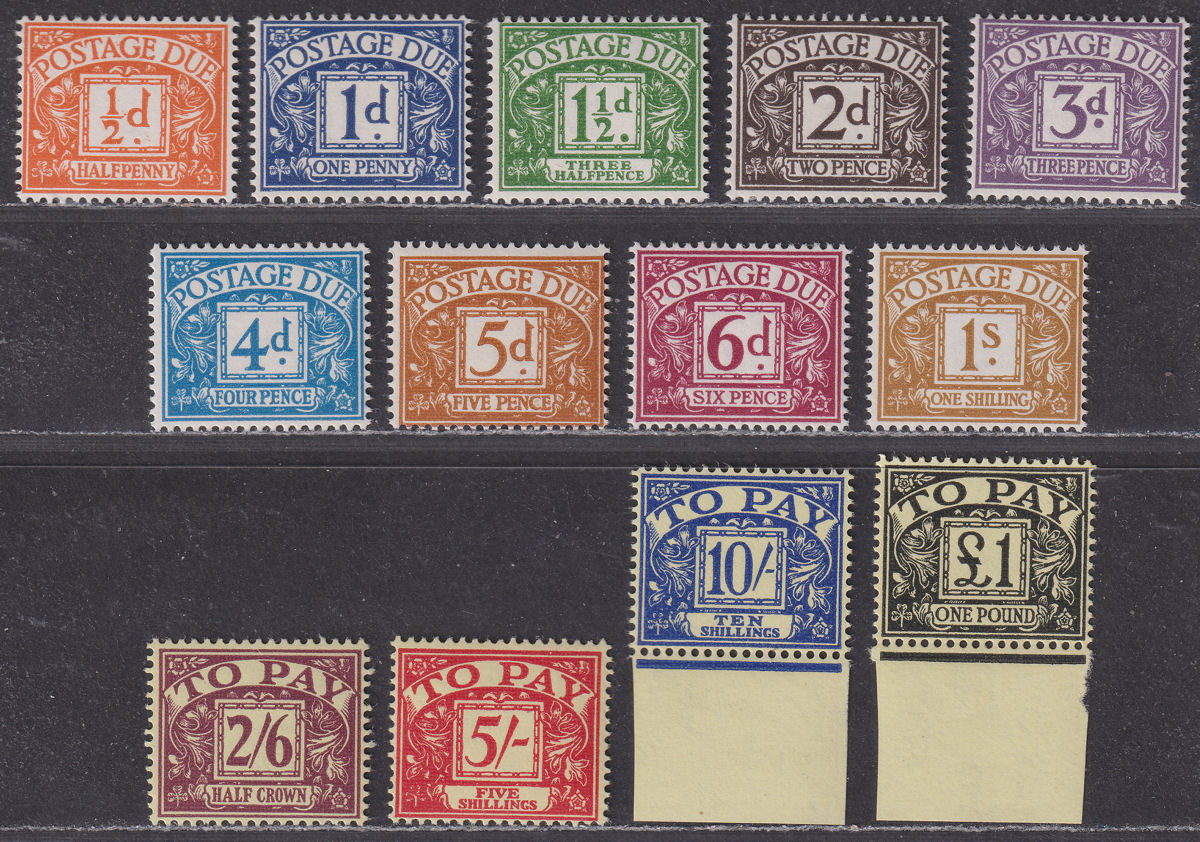 Queen Elizabeth II 1959 Postage Due Set UM Mint SG D56-D68 cat £55 MNH