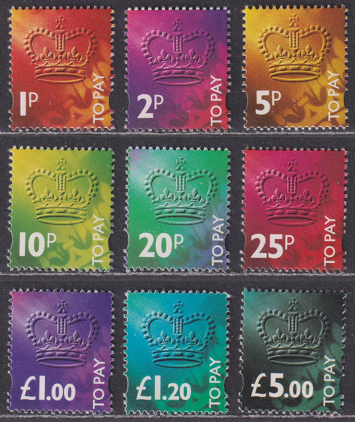 QEII 1994 Postage Due Set Mint SG D102-110 cat £45