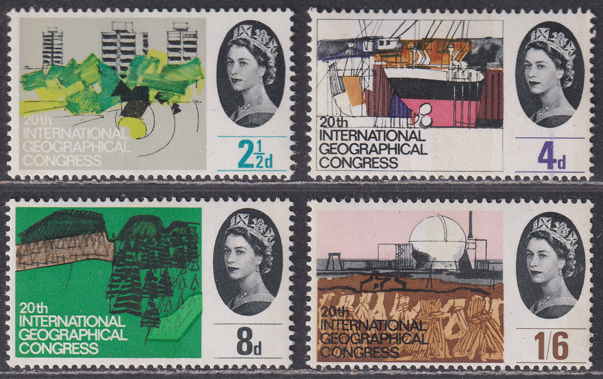 QEII 1964 Geographical Congress Phosphor Set UM Mint SG651p-654p cat £30 MNH
