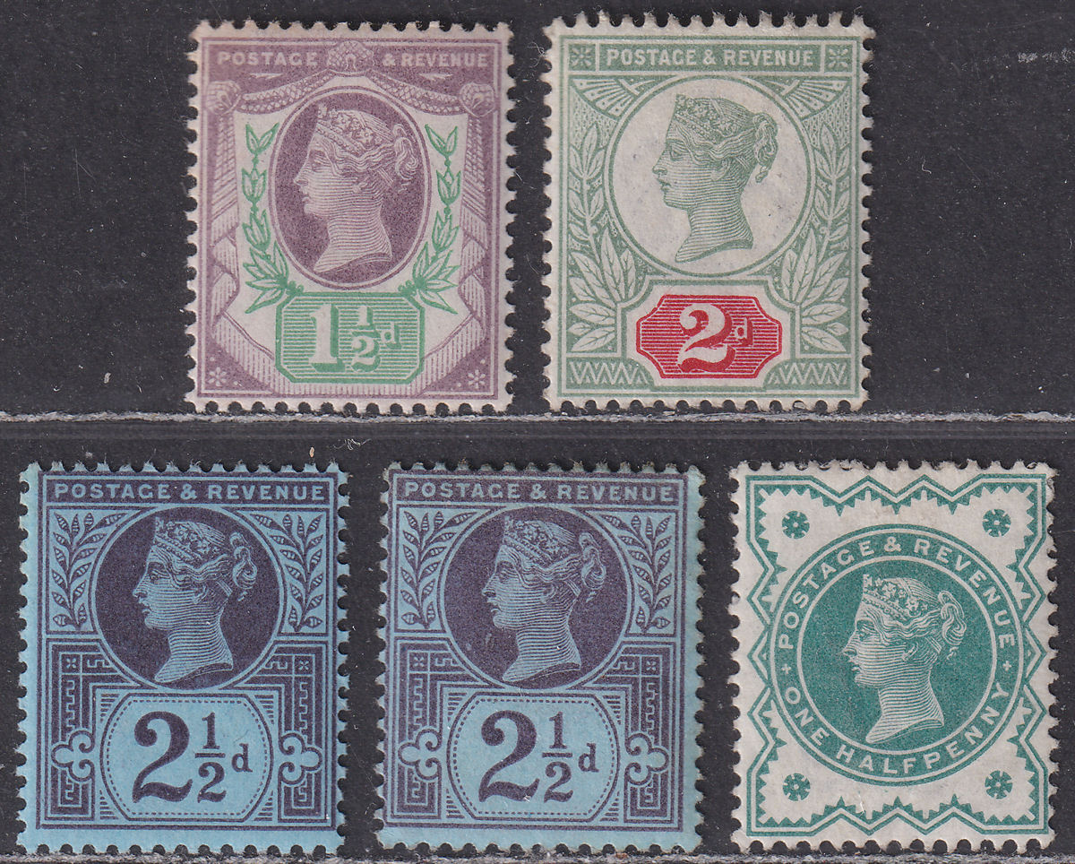 Queen Victoria 1887-1900 Jubilee Issue Part Set to 2½d Mint