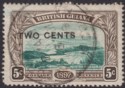 British Guiana 1899 QV 2c Surcharge 5c No Stop Variety Used SG222a cat £160