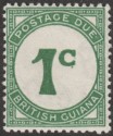 British Guiana 1945? Postage Due 1c Green Rough Paper Mint SG D1v