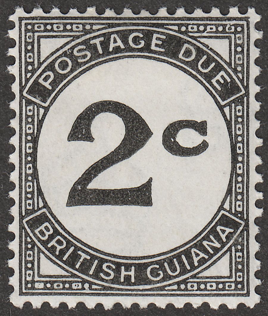 British Guiana 1940 Postage Due 2c Black Ordinary Paper Mint SG D2