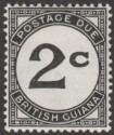 Click for more photos and details British Guiana 1940 Postage Due 2c Black Ordinary Paper Mint SG D2