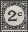 Click for more photos and details British Guiana 1940 Postage Due 2c Black Ordinary Paper Mint SG D2