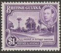 British Guiana 1938 KGVI $1 Bright Violet perf 12½ Mint SG317