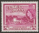 Click for more photos and details British Guiana 1954 QEII $2 Deep Mauve Mint SG344