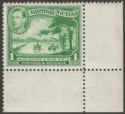 Click for more photos and details British Guiana 1938 KGVI 1c Yellow-Green Mint SG308