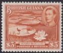 British Guiana 1945 KGVI $3 Red-Brown perf 12½ Mint SG319 cat £40