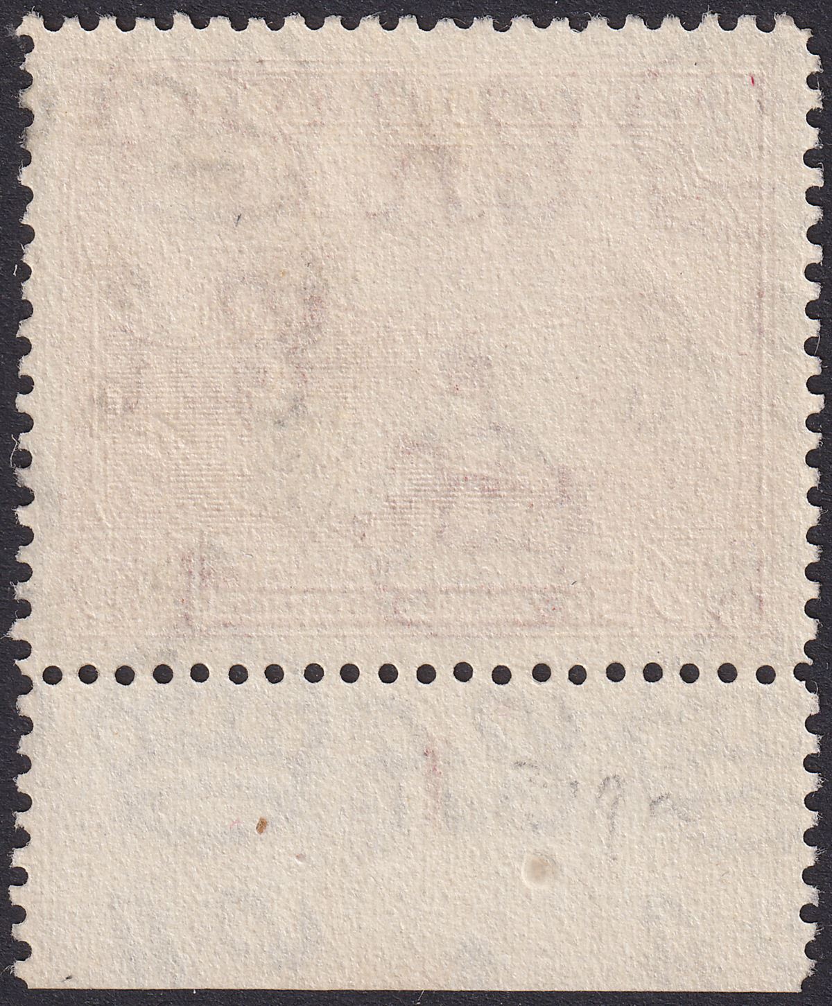 British Guiana 1945 KGVI $3 Red-Brown p12½ Plate 1 Marginal Used SG319 cat £45