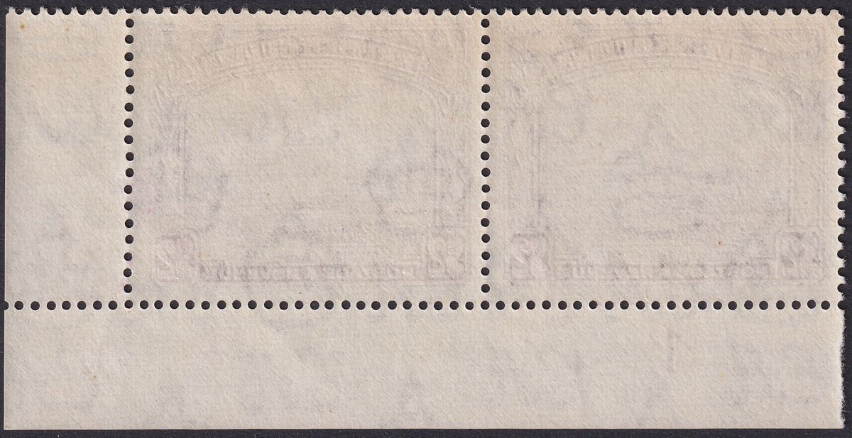 British Guiana 1950 KGVI $2 Purple p14x13 Plate 1 Corner Pair Mint SG318a c£60
