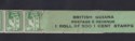 Click for more photos and details British Guiana 1938 KGVI 1c Yellow-Green Coil Leader with 8 Stamps Mint SG308