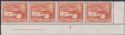 British Guiana 1952 KGVI $3 Red-Brown p14x13 Plate 1 Imprint Strip Mint SG319b