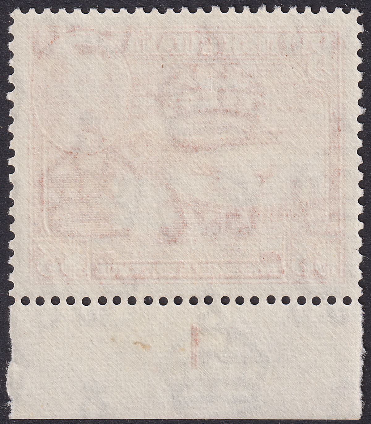 British Guiana 1952 KGVI $3 Red-Brown p14x13 Plate 1 Marginal Mint SG319b cat£45