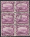 British Guiana 1950 KGVI $2 Purple perf 14x13 Block of 6 Used SG318a cat £270