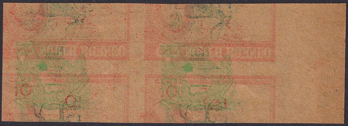 North Borneo + British Guiana 1961 QEII Printers Waste 10c 12c 3c Impressions