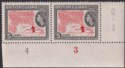 Click for more photos and details British Guiana 1963 QEII 5c Plate 4-3 Corner De La Rue Pair Mint SG335