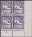 Click for more photos and details British Guiana 1961 QEII 4c Violet De La Rue Plate 4 Block of 4 Mint SG334a