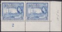 Click for more photos and details British Guiana 1964 QEII 8c Blue De La Rue Plate 2 Corner Pair Mint SG337a c£56