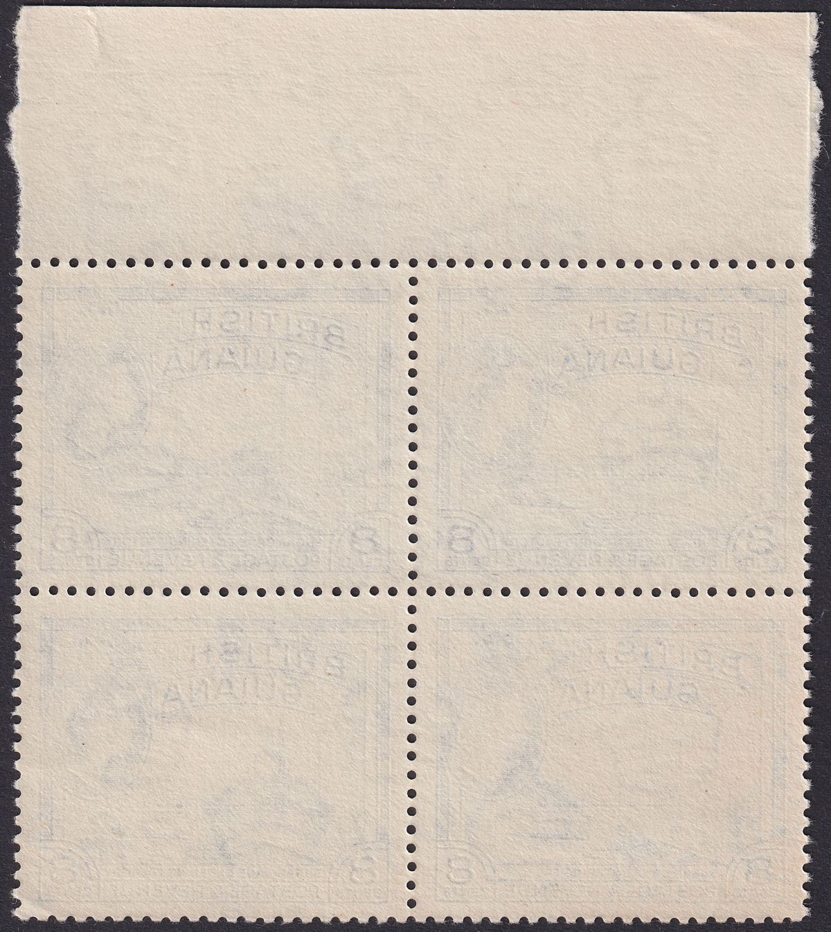 British Guiana 1961 QEII 8c Blue De La Rue Block of 4 Mint SG337a cat £112