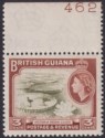 Click for more photos and details British Guiana 1954 QEII 3c Printers Plate Number 46261? Mint SG333