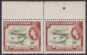 British Guiana 1954 QEII 3c Printers Plate Number 46261? Pair Mint SG333