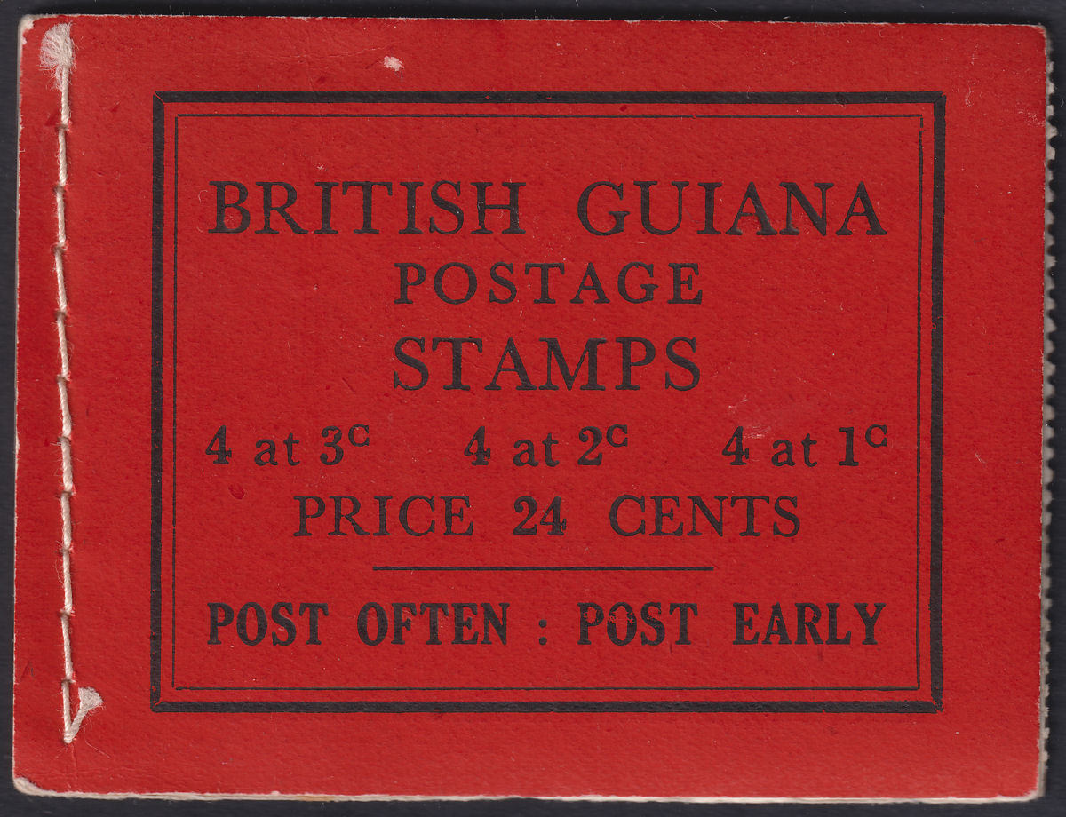 British Guiana 1945 KGVI Complt 24c Stamp Booklet Mint SG SB9d c£95 left stitch