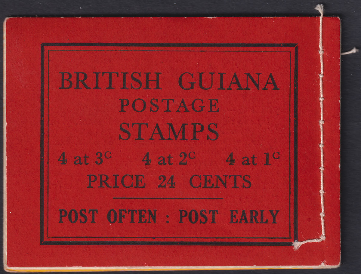British Guiana 1945 KGVI Complt 24c Stamp Booklet Mint SG SB9d c£95 right stitch