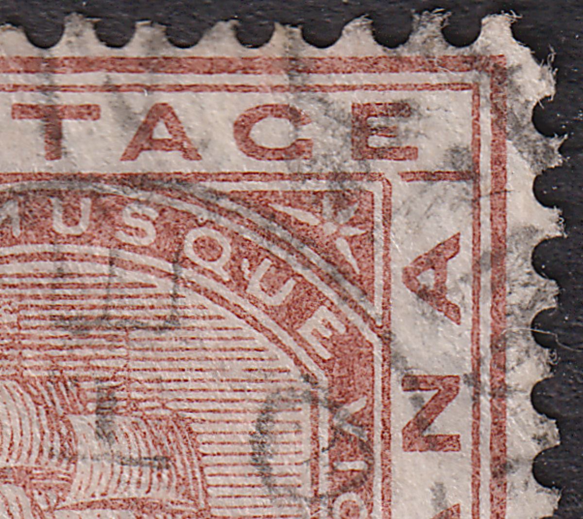 British Guiana 1876 QV 48c Red-Brown Used w Broken frame SG133a