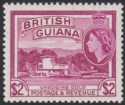 Click for more photos and details British Guiana 1954 QEII $2 Deep Mauve Mint SG344