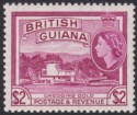 British Guiana 1954 QEII $2 Deep Mauve Mint SG344