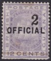 Click for more photos and details British Guiana 1881 QV 2 Surch on Official 12c Violet Mint SG156 cat £700 faults