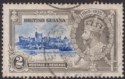 Click for more photos and details British Guiana 1935 KGV Silver Jubilee 2c Dot By Flagstaff Variety Used SG301h